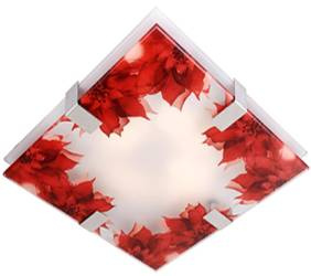 Candellux plafon Rapsody 2xE27 biało/czerwony 10-30306