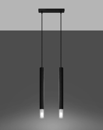 Sollux lampa wisząca Wezyr 2 2xG9 czarna SL.0961