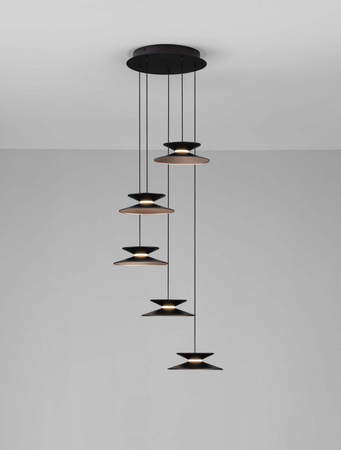 Luces Exclusivas lampa wisząca LED Guanay ściemnialna Ø 42 cm 24W 771lm 3000K IP20 czarno/złota LE44743