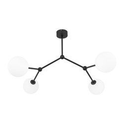 TK Lighting plafon Fairy 4xG9 czarno/biały 4855