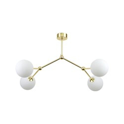 TK Lighting plafon Fairy 4xG9 biało/złoty 6470