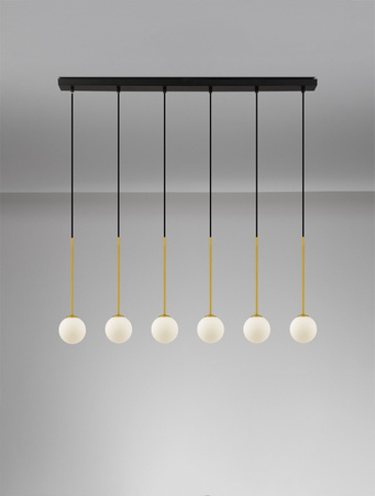 Luces Exclusivas lampa wisząca LED Chao G9 6x5W IP20 czarno/złota LE44269