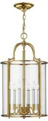 Elstead żyrandol / lampa wisząca Gentry 6xE14 mosiężna HK-GENTRY-P-L-PB