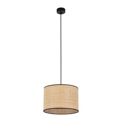 TK Lighting lampa wisząca Liberia E27 czarno/naturalna 4730
