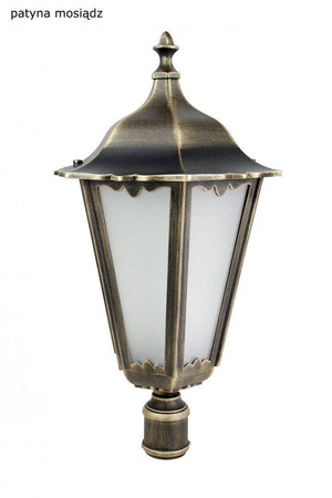 Su-ma lampa stojąca zewnętrzna Retro Maxi E27 czarna/patyna 170cm IP43 K 5002/1/BD 45