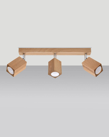 Sollux plafon (reflektorek) Keke 3 3xGU10 drewniany SL.1037