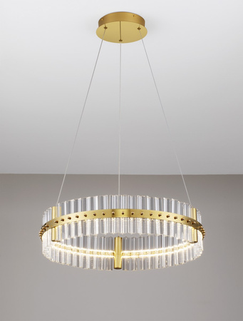 Luces Exclusivas lampa wisząca LED Mayo ściemnialna Ø 60 cm 45W 4679lm 3500K IP20 złota LE44224