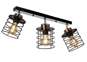 Candellux plafon (reflektorki) Glob 3xE27 czarno/złoty 93-00385