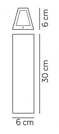 Su-ma kinkiet zewnętrzny LED Tin 2x4W + 6W 700lm 4000K biały IP54 M1401 W