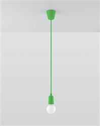 Sollux lampa wisząca Diego 1 E27 zielona SL.0581