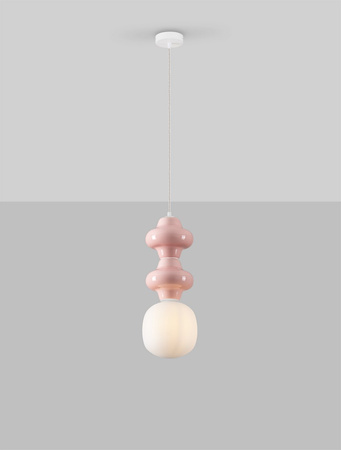 Luces Exclusivas lampa wisząca LED Vilrosa Ø 18 cm E14 1x5W IP20 różowa LE44561