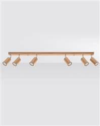 Sollux plafon (reflektorek) Zeke 6 6xGU10 drewniany SL.1032