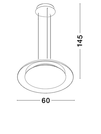 Luces Exclusivas lampa wisząca LED Capinota ściemnialna Ø 60 cm 38W 2100lm 2700-4000K IP20 czarno/złota LE44798