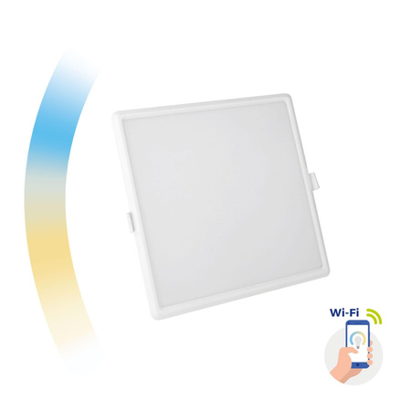 Spectrum SMART oprawa sufitowa LED Algine 22W 2000lm 3000/6500K ściemnialna biała 20,5cmx20,5cm wpuszczana SLI038020CCT