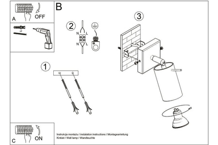 Sollux kinkiet Ring GU10 czarny SL.0091