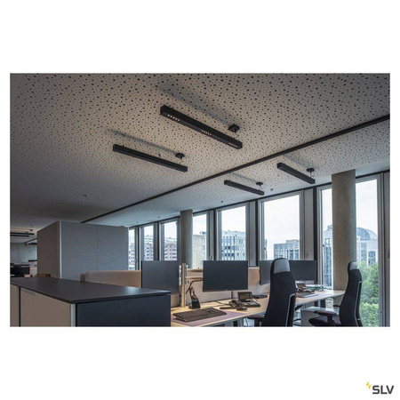 SLV lampa wisząca LED Q-Line 45W 2100lm 3000K belka 1m czarna 1000927