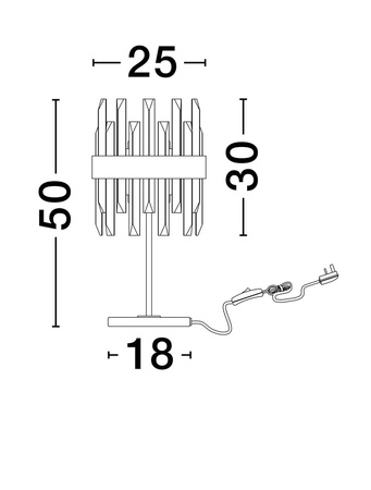 Luces Exclusivas lampa stołowa LED Cholula Ø 25 cm G9 6x5W IP20 złota LE44725