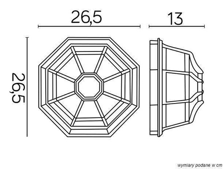 Su-ma kinkiet zewnętrzny Retro Classic E27 czarny/patyna IP44 K 3012/P SZ