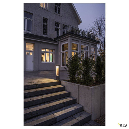 SLV lampa stojąca zewnętrzna LED Flat 9,7W 400lm 3000/4000K antracytowo/drewniana 65cm IP65 1002957