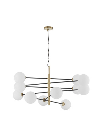 Luces Exclusivas lampa wisząca LED Plato Ø 150 cm G9 12x5W IP20 czarno/złota LE43689