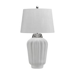Quintiesse lampka biurkowa Bexley E27 biała/nikiel QN-BEXLEY-TL-WPN