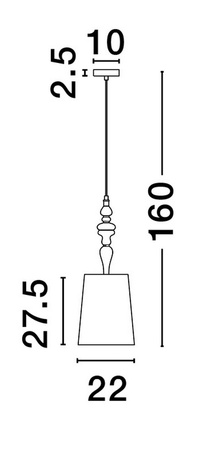 Luces Exclusivas lampa wisząca LED Alem Ø 22 cm E27 1x12W IP20 szara LE44205