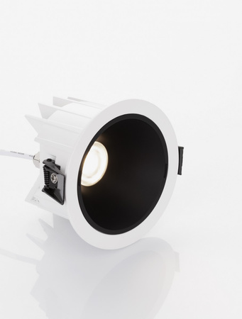 Luces Exclusivas oprawa sufitowa wpuszczana LED Torvian Ø 10 cm 10W 923lm 3000K IP67 biało/czarna LE65116