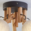TK Lighting plafon (reflektorki) Vaio 5xE27 beżowo/drewniany 575
