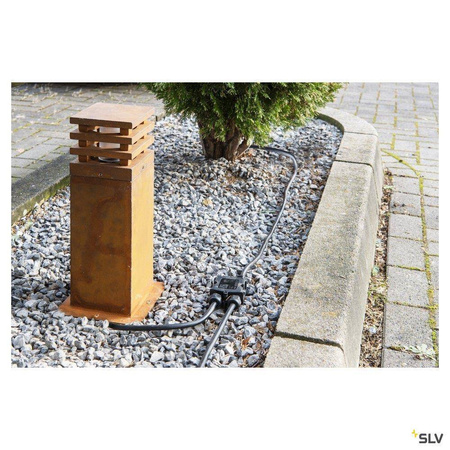 SLV lampa stojąca zewnętrzna LED Rusty 40 Square 9W 90lm 3000K rdzawa 40cm IP55 233427
