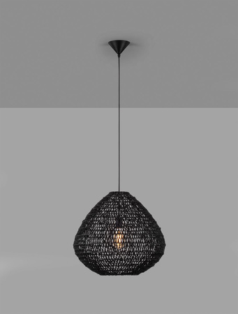 Luces Exclusivas lampa wisząca LED Oviedo Ø 50 cm E27 1x12W IP20 czarna LE44359