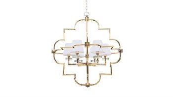 Lumina Deco żyrandol / lampa wisząca Baltimore W6 6xE14 biało/złota LDP 8020-6 (GD+WT)