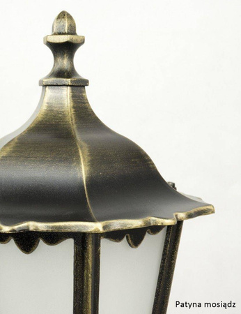 Su-ma lampa stojąca zewnętrzna Retro Classic E27 czarna/patyna 114cm IP43 K 5002/2