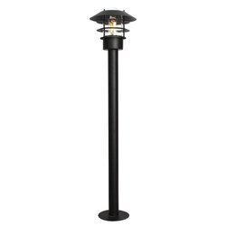 Elstead lampa stojąca zewnętrzna Helsingor E27 czarna 100cm IP44 HELSINGOR-BOL-BK