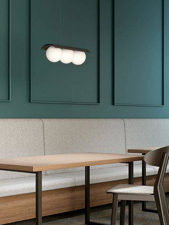 AQForm lampa wisząca LED Modern Ball 3x(8W 750lm 4000K) 24W 2250lm czarna 59779-L940-D0-00-12