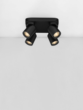 Luces Exclusivas lampa sufitowa LED Galvez GU10 4x10W IP20 czarna LE44403