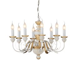 Ideal Lux żyrandol / lampa wisząca Firenze 8xE14 biała 012872