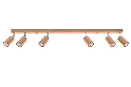 Sollux plafon (reflektorek) Zeke 6 6xGU10 drewniany SL.1032