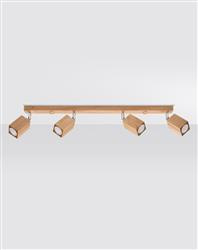 Sollux plafon (reflektorek) Keke 4 4xGU10 drewniany SL.1038