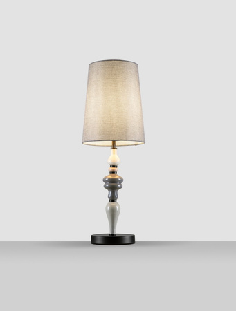 Luces Exclusivas lampa stołowa LED Alem Ø 22 cm E27 1x12W IP20 wys. 62 cm szara LE44206