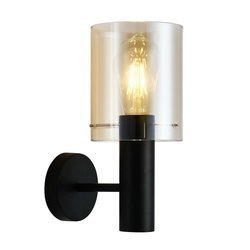 Italux kinkiet Sardo E27 czarny WL-5581-1A-BK+AMB