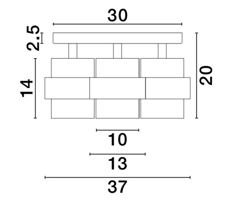 Luces Exclusivas lampa sufitowa LED Vieja Ø 37 cm E27 3x12W IP20 czarno/złota LE43671