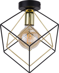 TK Lighting kinkiet Alambre E27 czarno/złoty 2702