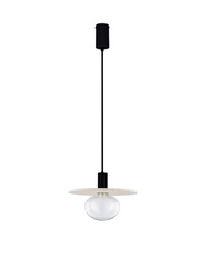 Luces Exclusivas lampa wisząca LED Asunta Ø 29,5 cm E27 1x12W IP20 czarno/beżowa LE44656