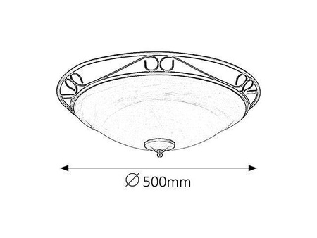 Rabalux plafon Athen 3xE27 czarno/biały 3723
