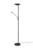 Trio lampa podłogowa LED Brantford 30W 3500lm + 6,5W 650lm 2700/3200/4000K czarna 180cm 425610232