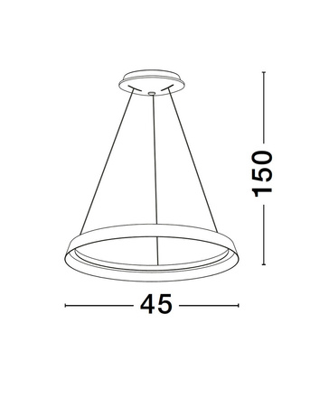 Luces Exclusivas lampa wisząca LED Batallas ściemnialna Ø 45 cm 38W 2564lm 2700-3000K IP20 biała LE44785