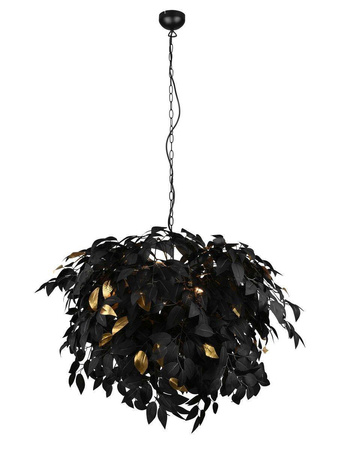 RL lampa wisząca Leavy 4xE14 czarno/złota R10464032