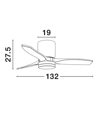 Luces Exclusivas wentylator LED Guarayos 18W 2190lm 3000-6500K IP20 biały LE44968