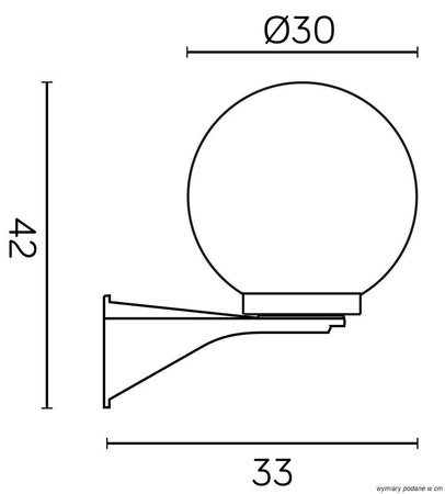 Su-ma kinkiet zewnętrzny Kule E27 czarny IP43 K 3012/1/KD 300