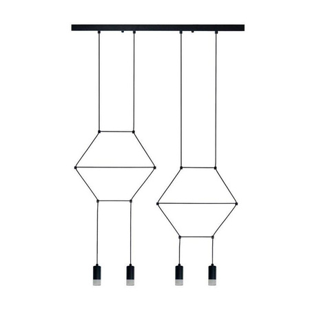 Step Into Design lampa wisząca Linea 4xG9 czarna XT068-4P